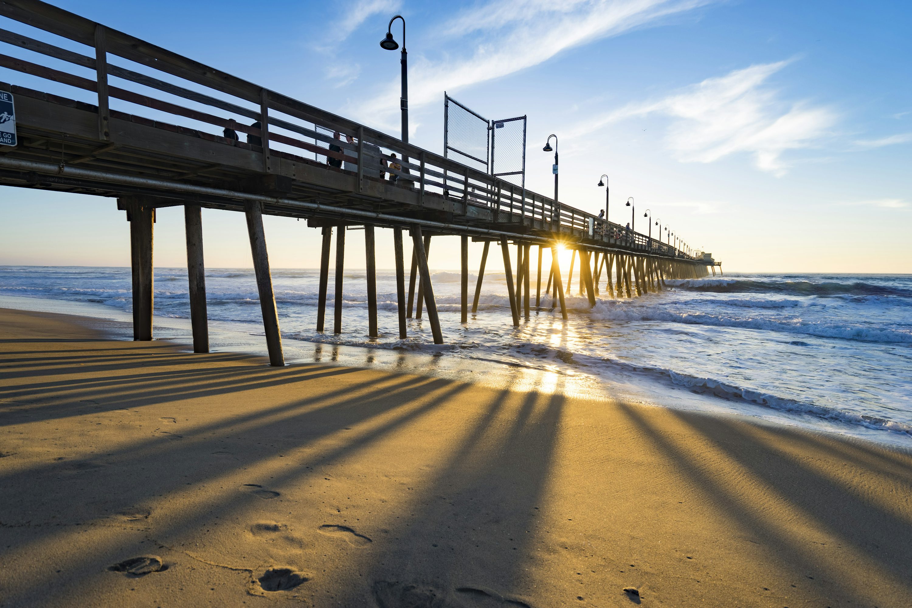 Coastal jetty and ocean